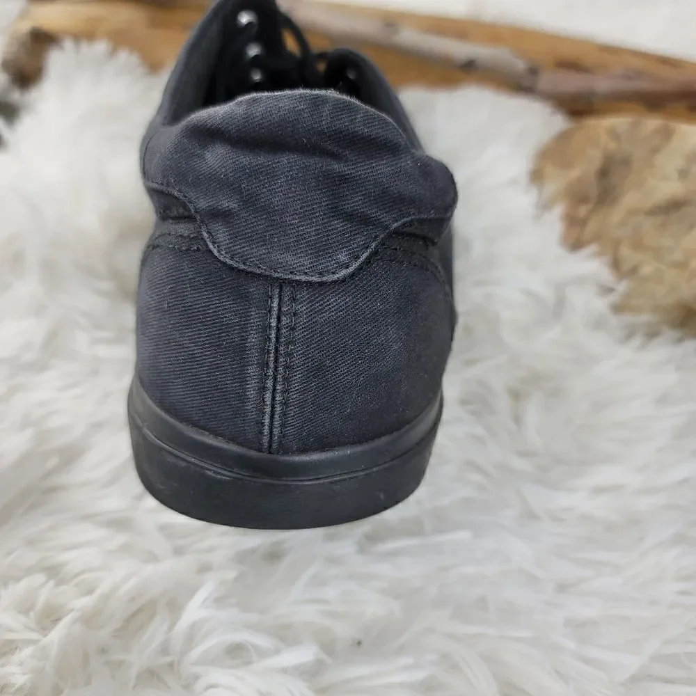 TUK canvas 90s retro shoes black